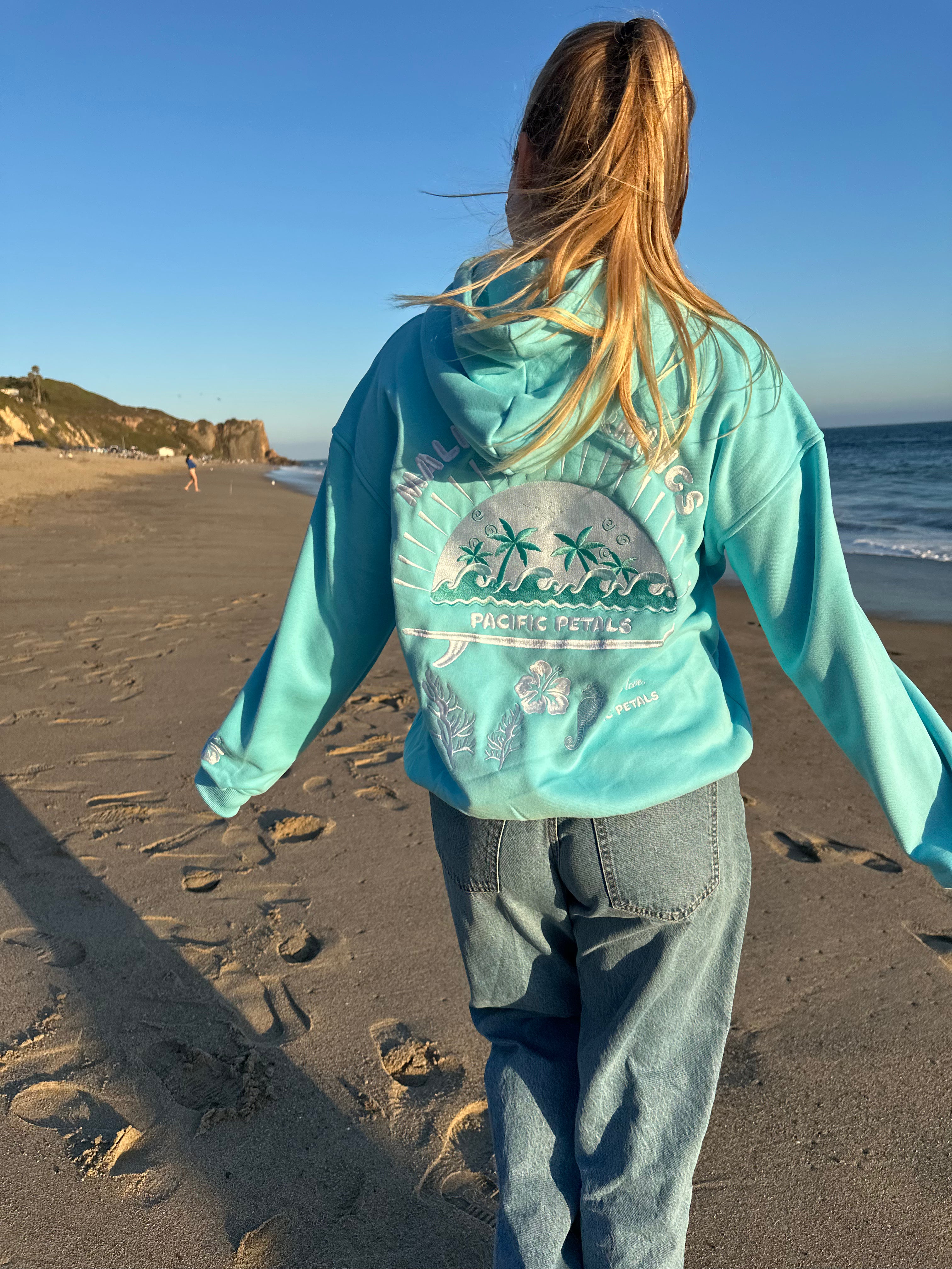 Malibu Mornings Hoodie - Aquamarine