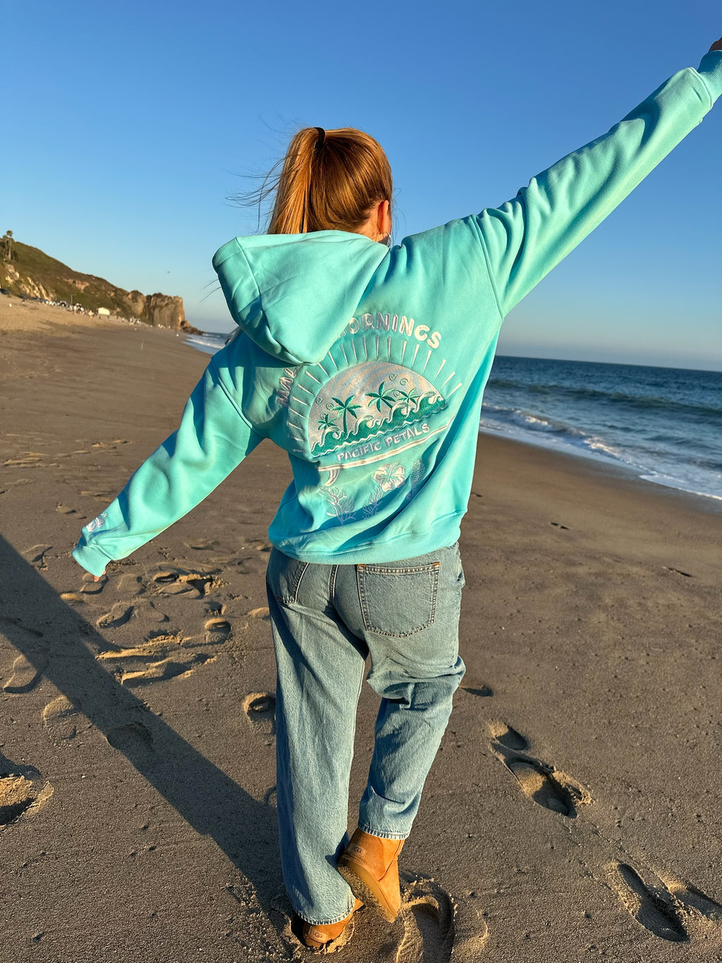 Malibu Mornings Hoodie - Aquamarine
