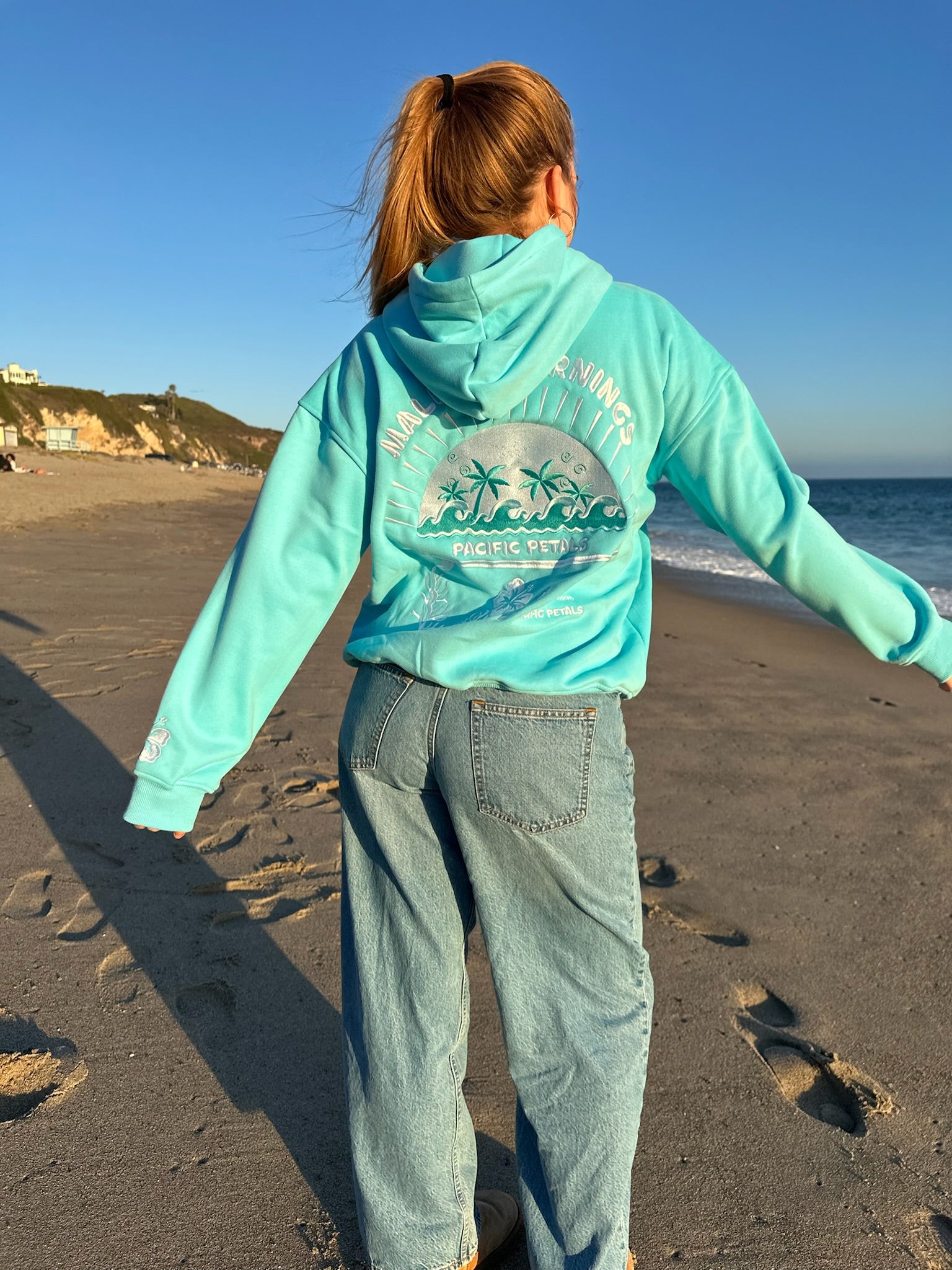 Malibu Mornings Hoodie - Aquamarine