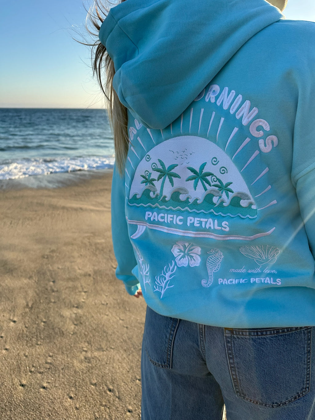 Malibu Mornings Hoodie - Aquamarine