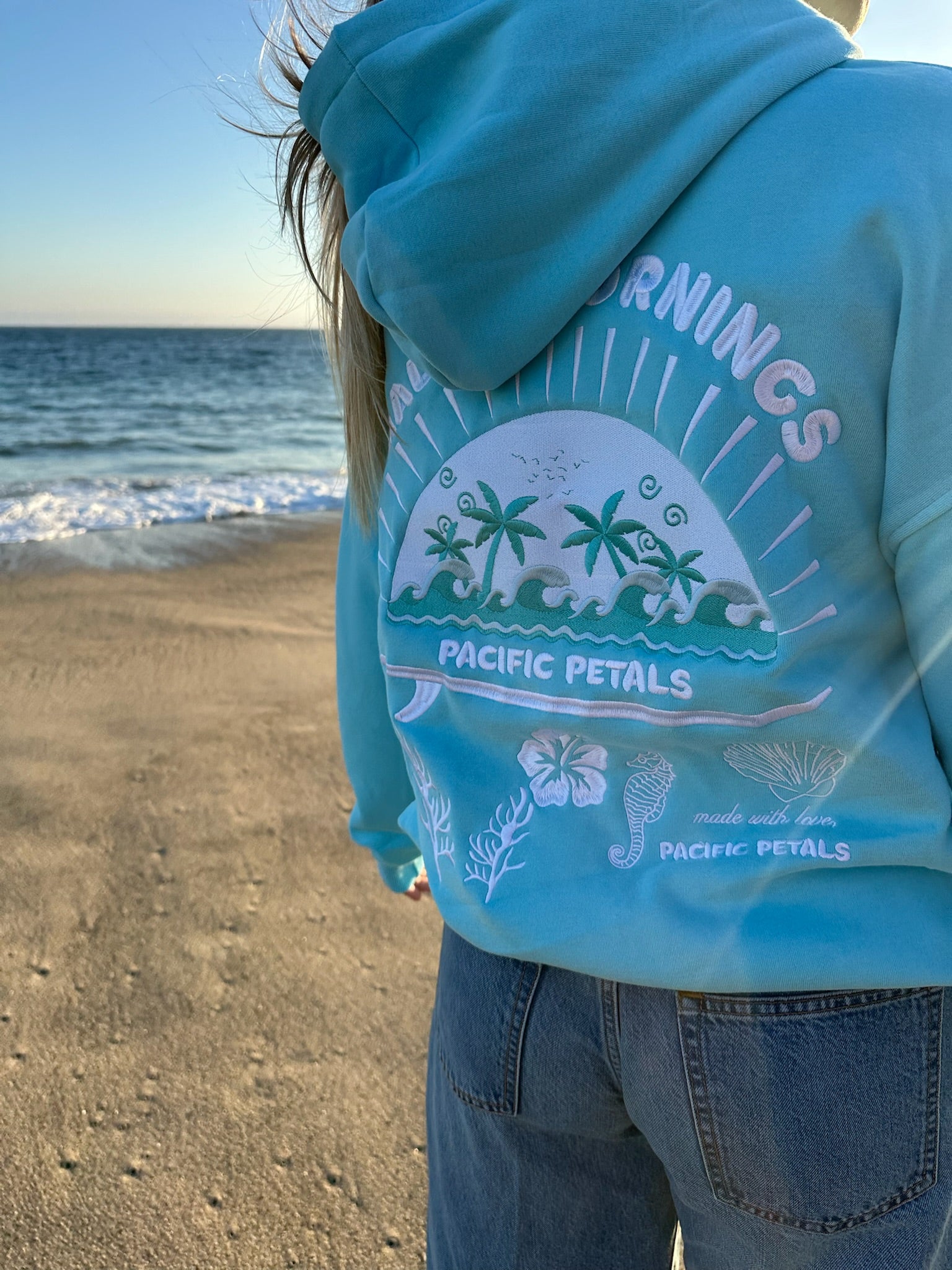 Malibu Mornings Hoodie - Aquamarine