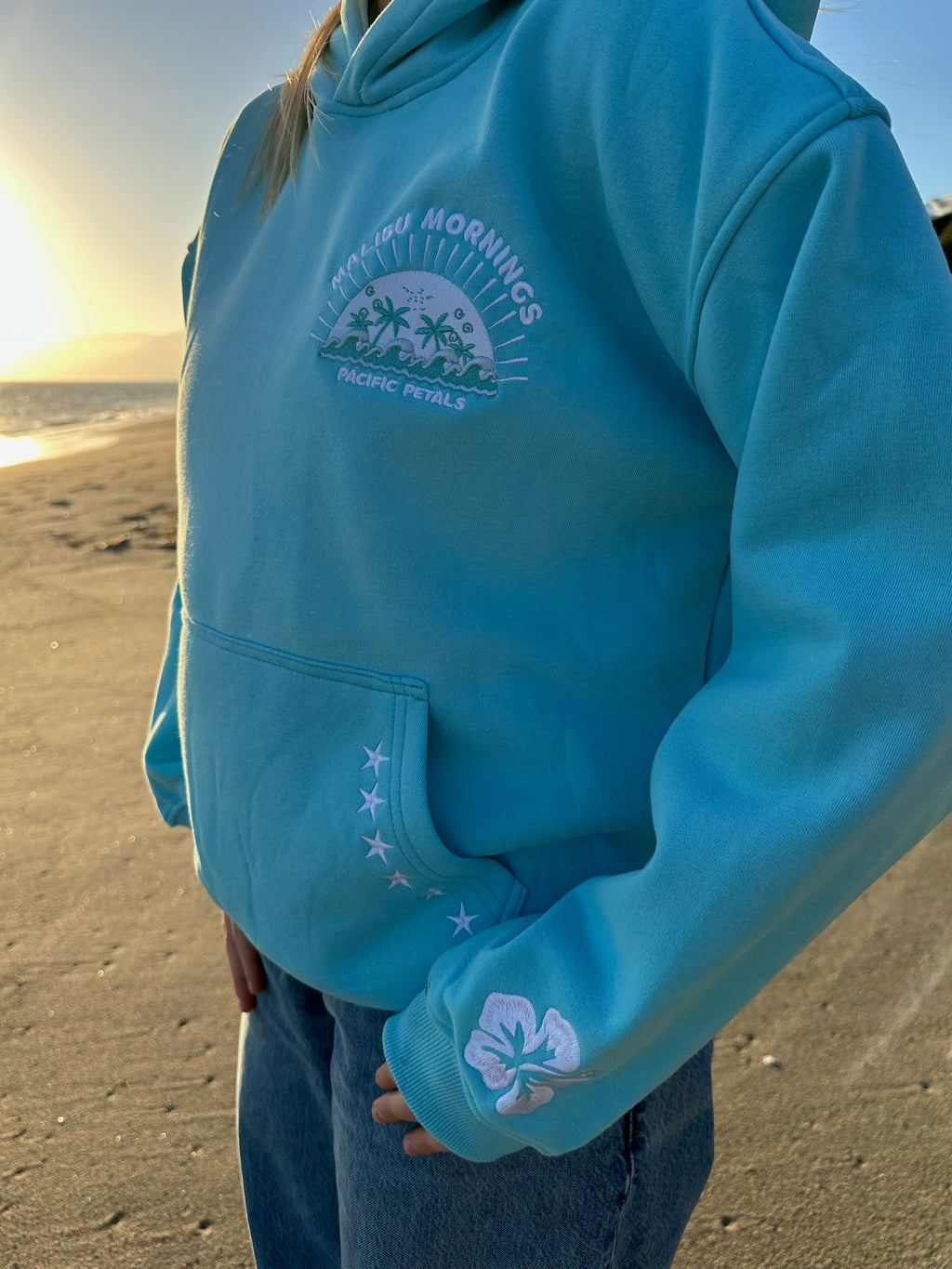 Malibu Mornings Hoodie - Aquamarine