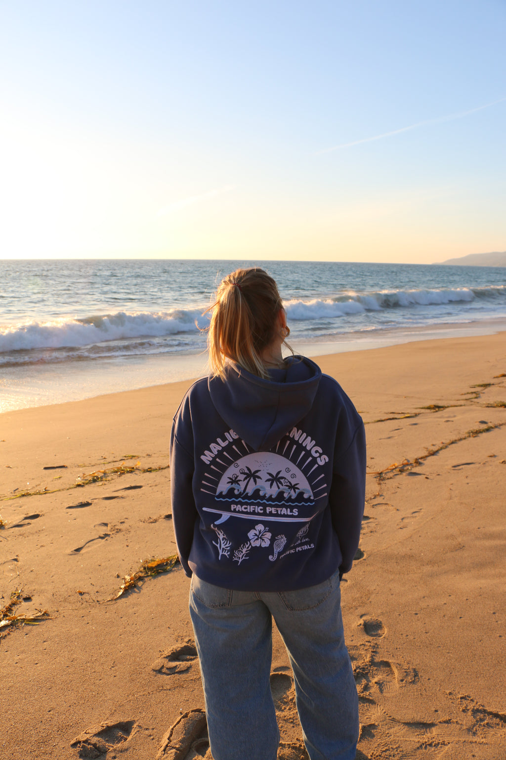 Malibu Mornings Hoodie - Midnight Blue