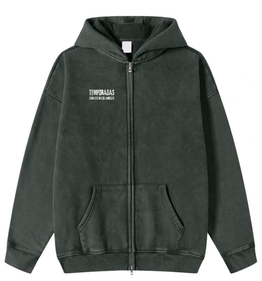 Vintage Zip Up - Black