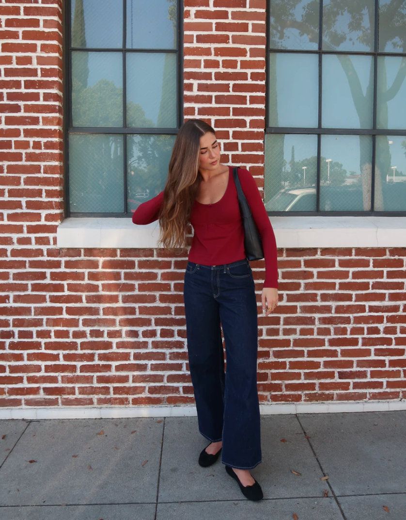 Burgundy Gigi Top