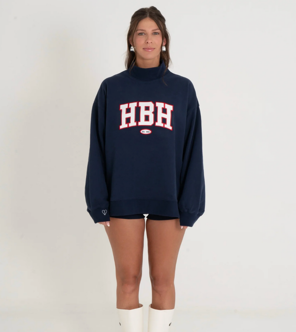 Varsity Mockneck - Navy